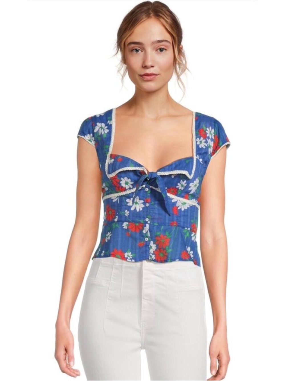 NWT Free People Call Me Baby Floral Tank Size L